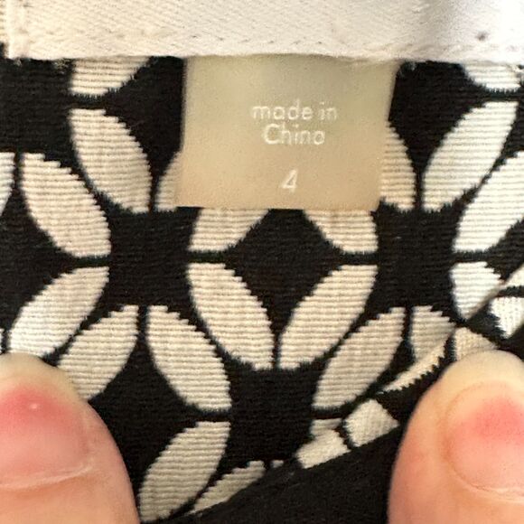 Calvin Klein Sleeveless Black and White Mini Dress Back Zip with Pockets - Picture 3 of 9